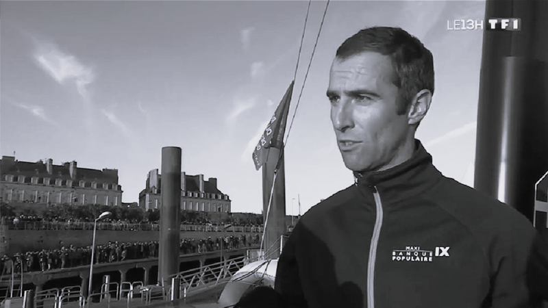 Intervention de Armel LE CLÉAC'H pour TF1 Route du rhum ©TF1