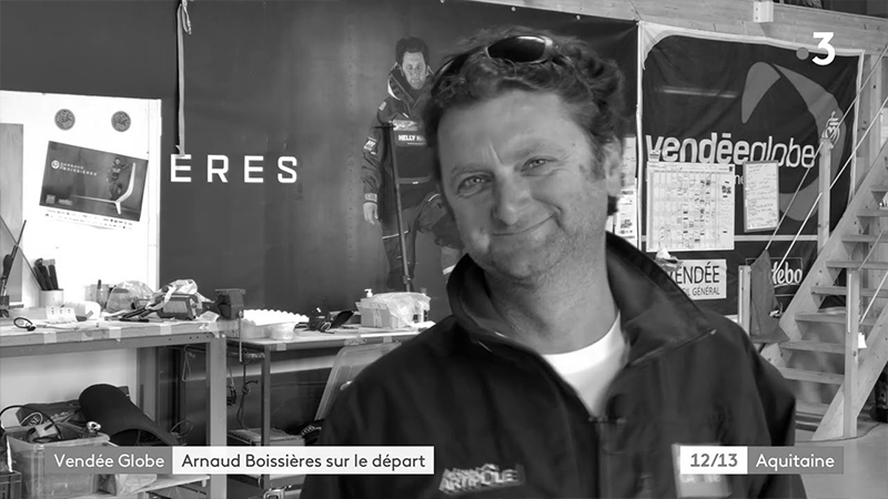 Intervention de Arnaud BOISSIÈRES pour Vendée globe ©Vendée globe
