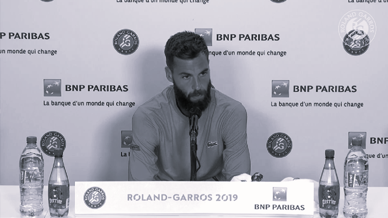 Intervention de Benoit PAIRE pour Roland Garros 2019 ©Roland Garros