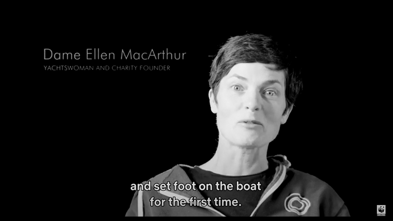 Intervention de Ellen MACARTHUR pour WWF ©WWF