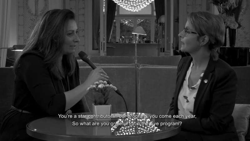 Intervention de Florence SERVAN-SCHREIBER pour programme EVE ©programme EVE