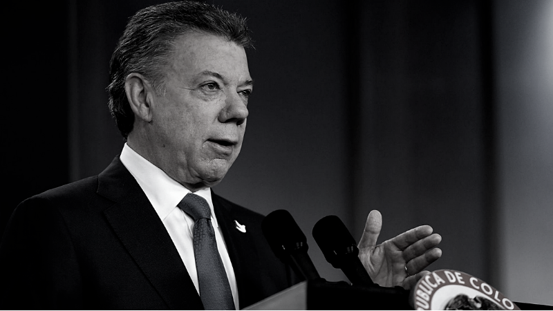 Intervention de Juan MANUEL-SANTOS lors d'une conférence de presse à BOGOTA ©flickr