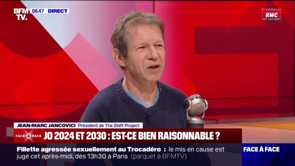 Intervention de Jean Marc JANCOVICI pour BFM ©BFM