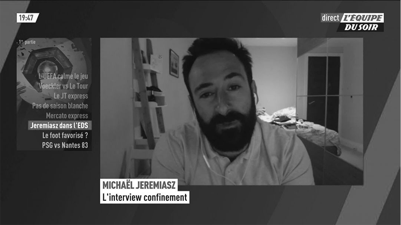 Intervention de Michael JEREMIASZ pour L'équipe ©L'équipe