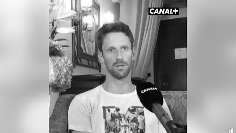 Intervention de Romain GROSJEAN pour Canal + ©Canal +