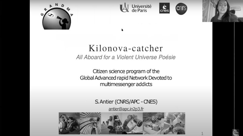 Intervention de Sarah ANTIER pour UnivEarthS ©UnivEarthS