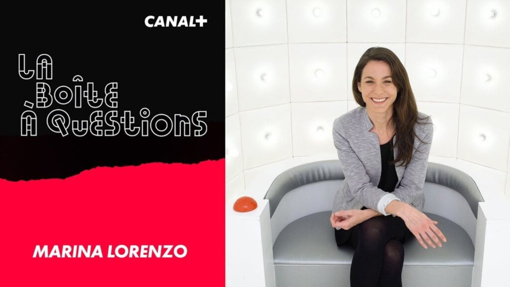 Participation de Marina LORENZO à la Boîte à question ©Canal +